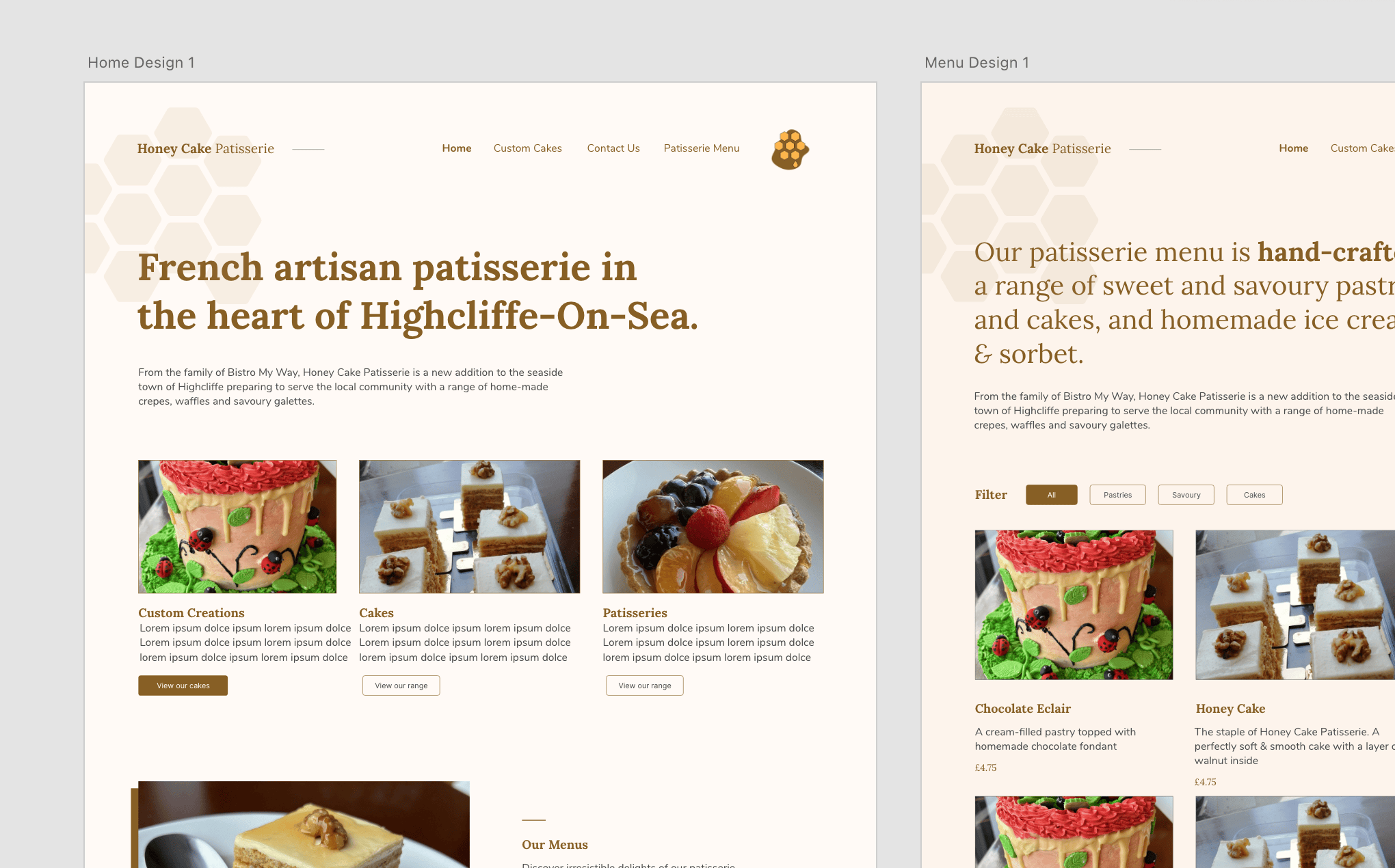 Drafted website design