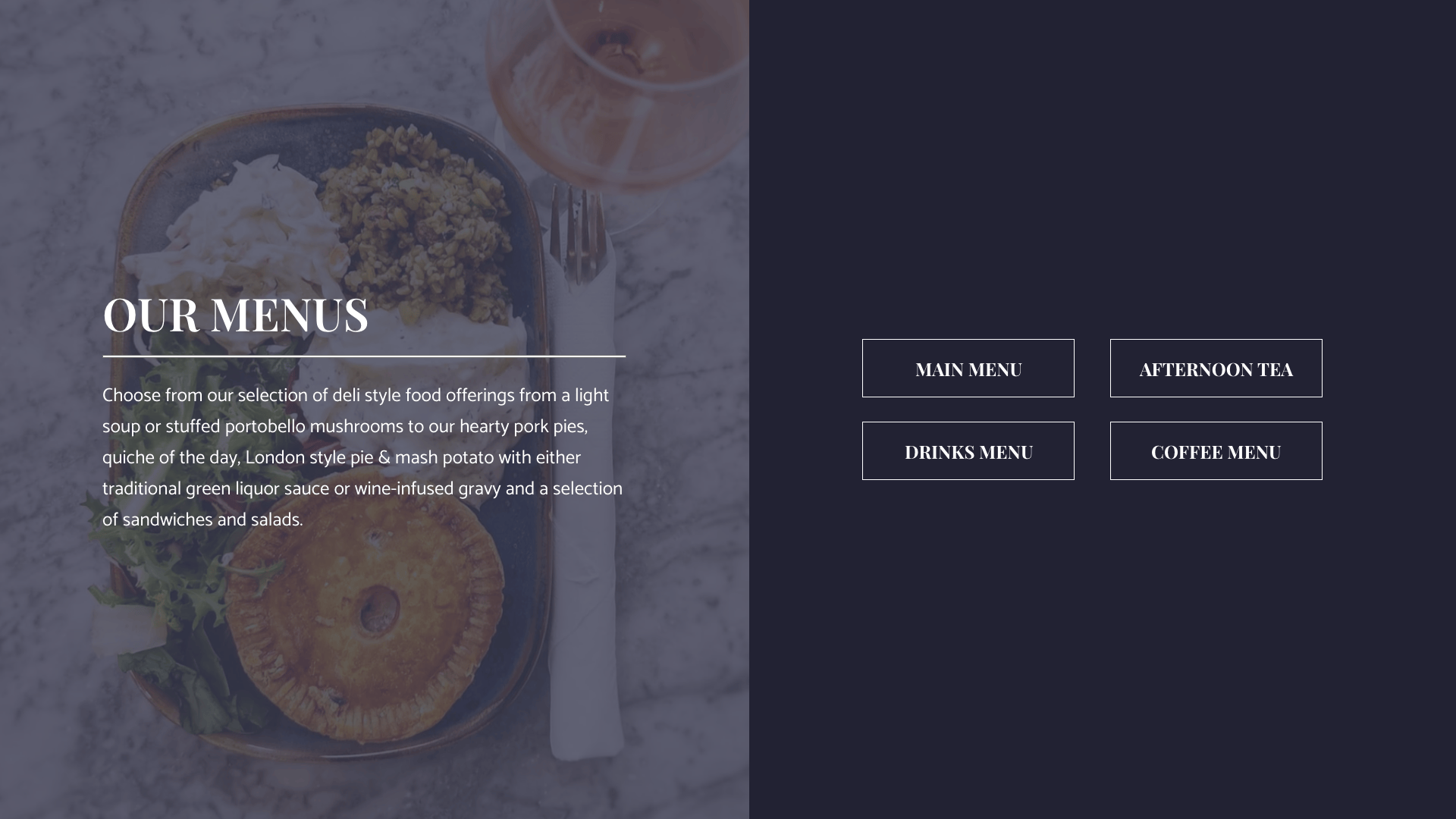 Menu download button section